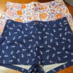 GAP Orange and Blue Bermuda Shorts Casual Style